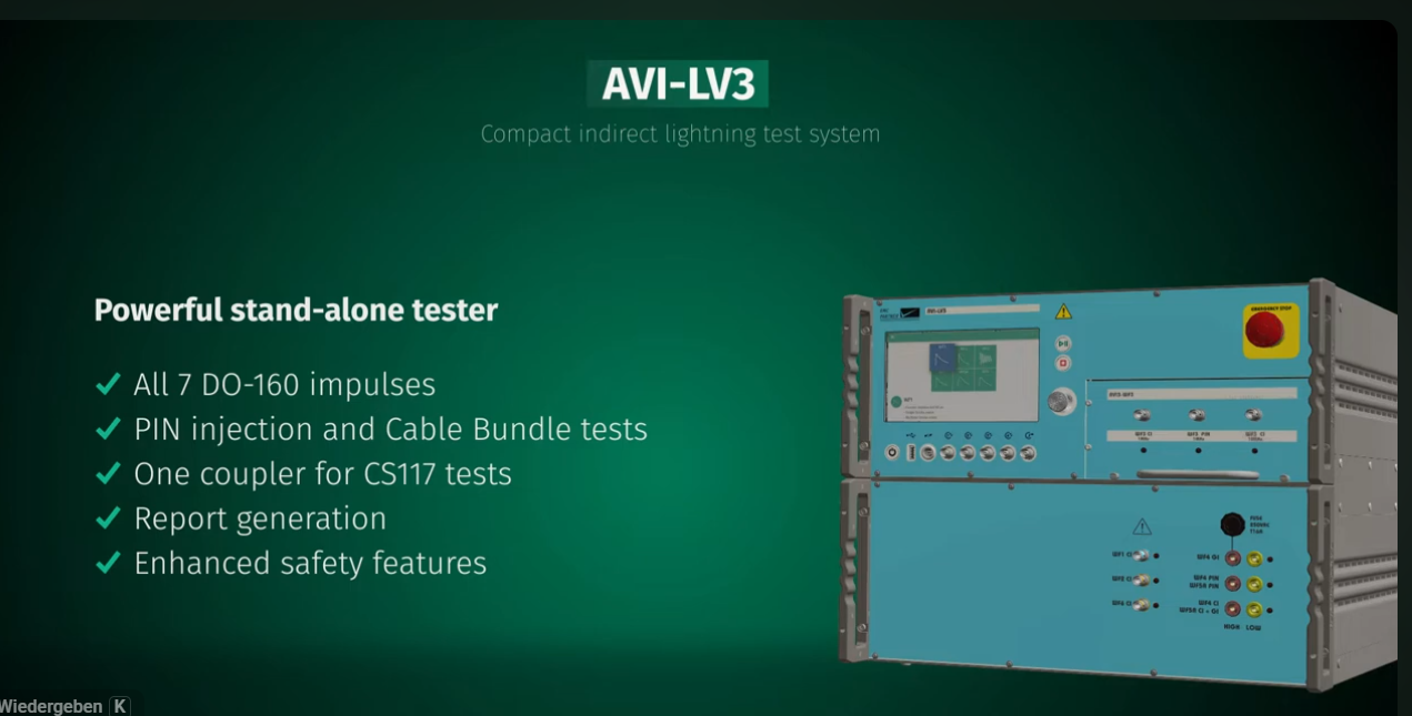 avi-lv3video image avi-lv3video AVI-LV3 - MIL-STD-461 - CS06 Generator